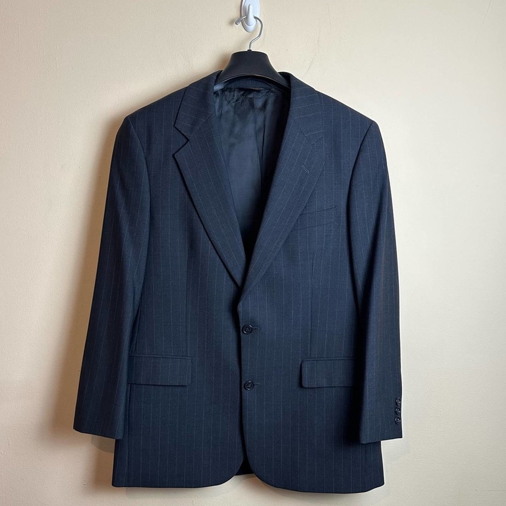 Brooks Brothers Brooksease Men's Wool Sports Coat Blazer 40R Gray Pinstripe - Picture 16 of 16
